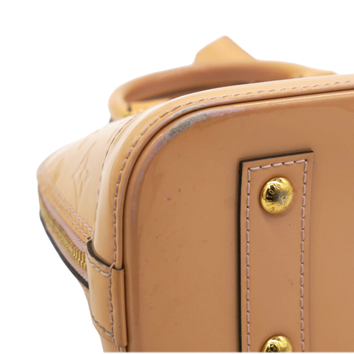 Louis-vuitton Rose Velours Monogram Vernis Alma BB Bag