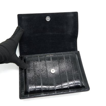 SAINT LAURENT SUNSET SHOULDER BAG BLACK SHW