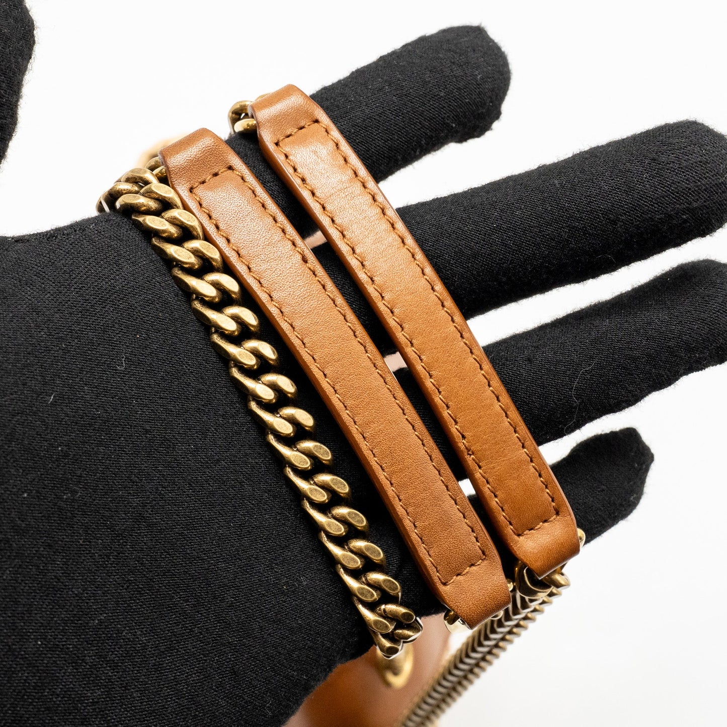 Saint Laurent Mini basket bag Raffia/Calfskin leather Brown GHW