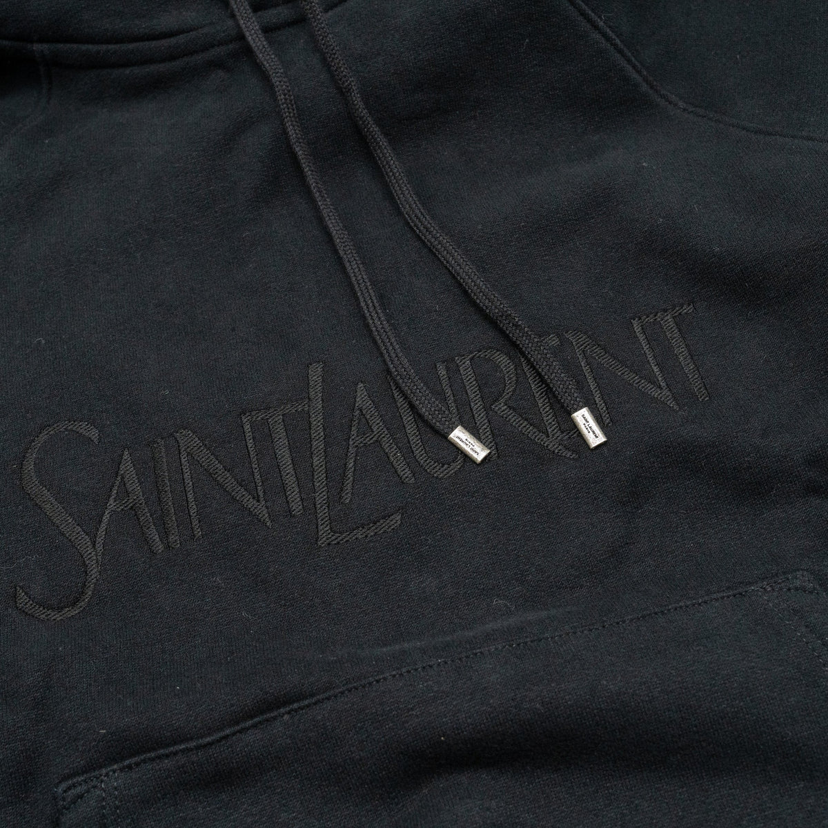 Saint laurent size XS letter hoodie cotton black
