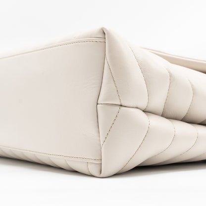 Saint Laurent/YSL Medium Lou Lou Bag Calfskin White SHW