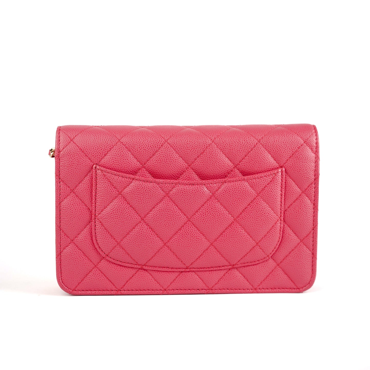 Chanel Matelasse Caviar Wallet On Chain WOC Pink