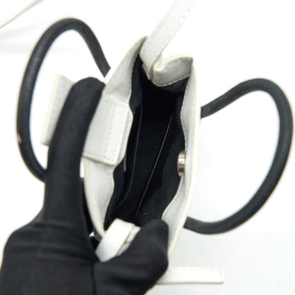 Balenciaga Mini Shopping Phone Pouch White SHW