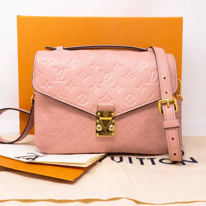 Louis-vuitton Pochette Metis Monogram Empreinte Rose Poudre