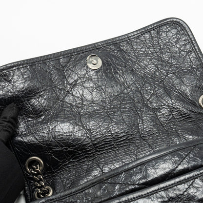 Saint Laurent/YSL Medium Niki Bag Shiny Calfskin Black SHW