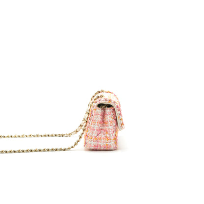 Chanel Tweeds and Fabric Mini Flap Bag Pink