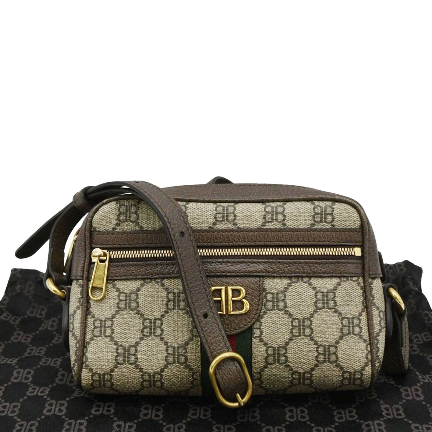 GUCCI X Balenciaga The Hacker Project Web BB Supreme Camera Bag Beige 680128