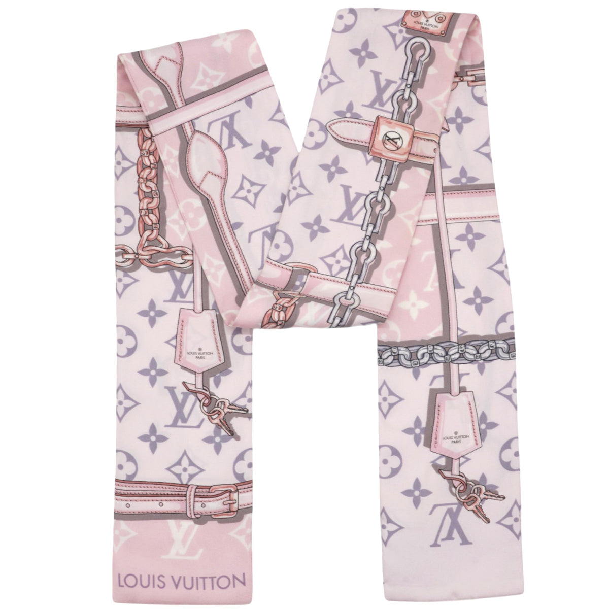 Louis-vuitton Silk Monogram Confidential Bandeau Light Pink