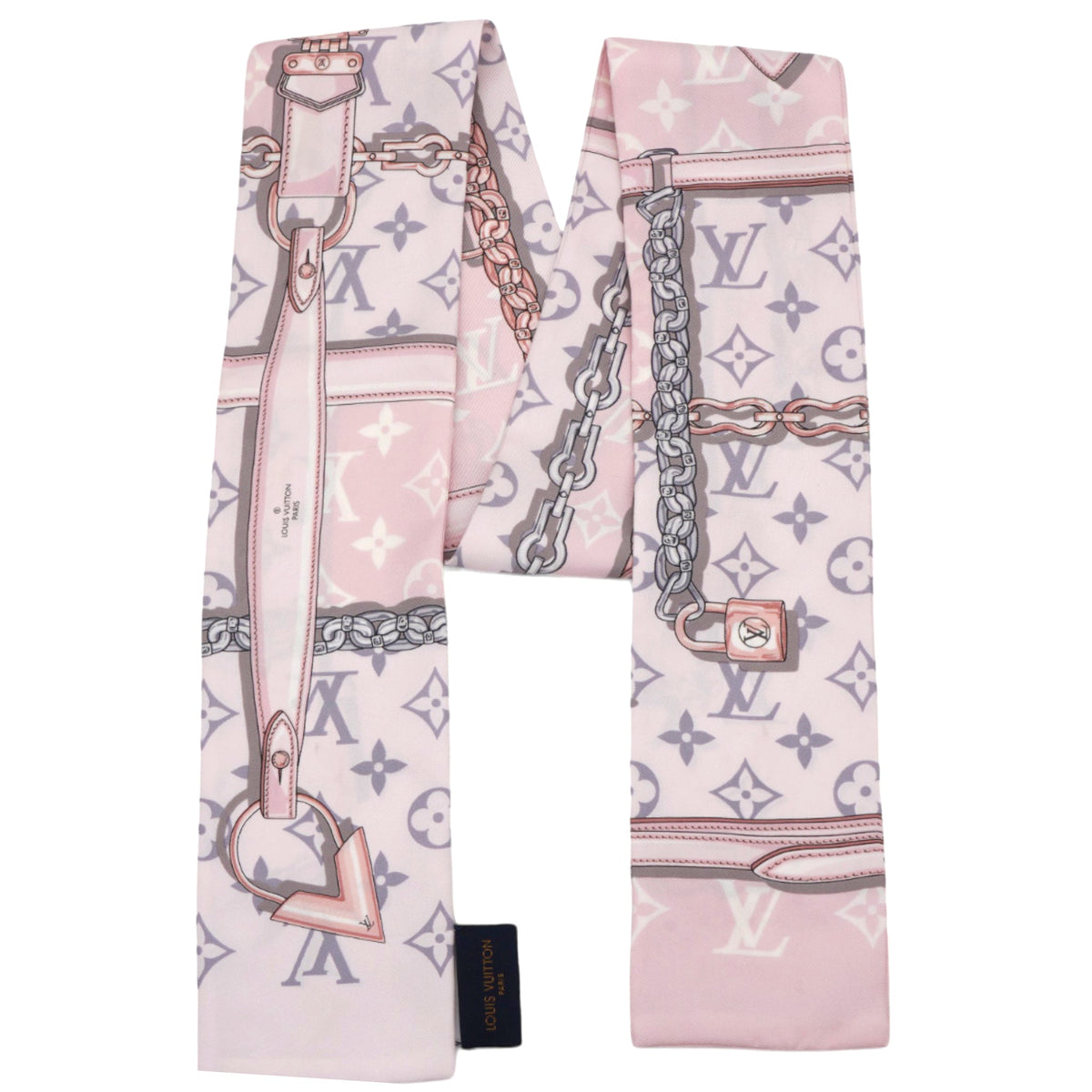 Louis-vuitton Silk Monogram Confidential Bandeau Light Pink