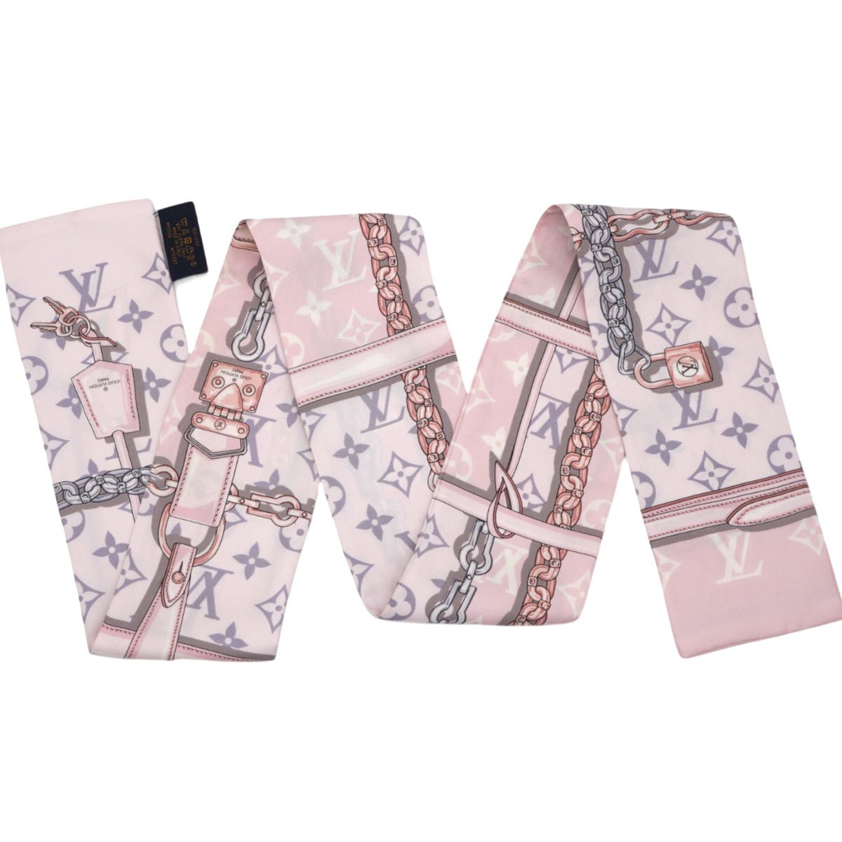 Louis-vuitton Silk Monogram Confidential Bandeau Light Pink