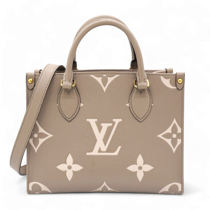 Louis-vuitton Empreinte Monogram Giant Onthego PM Tourterelle Creme Beige