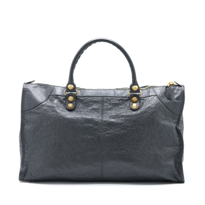 Balenciaga Giant 12 Work City Bag Lambskin Gris Fossile GHW