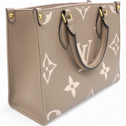 Louis-vuitton Empreinte Monogram Giant Onthego PM Tourterelle Creme Beige