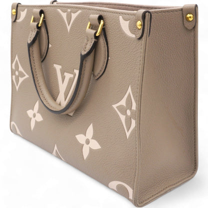 Louis-vuitton Empreinte Monogram Giant Onthego PM Tourterelle Creme Beige