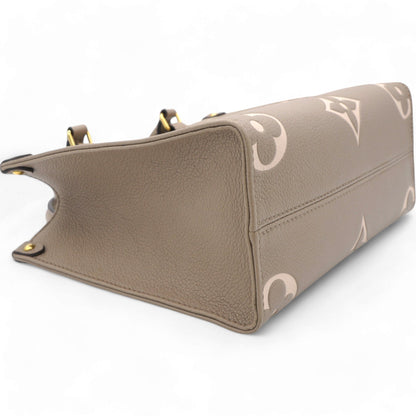 Louis-vuitton Empreinte Monogram Giant Onthego PM Tourterelle Creme Beige