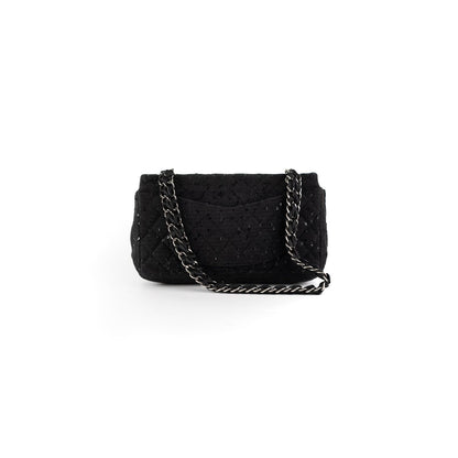 Chanel Quilted Sequins Tweed Flap Bag