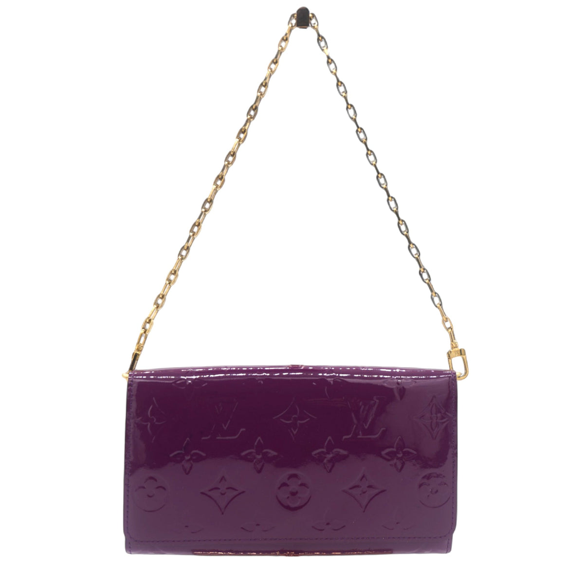 Louis-vuitton Auth Monogram Vernis Portefeuille Sarah Chain Bag