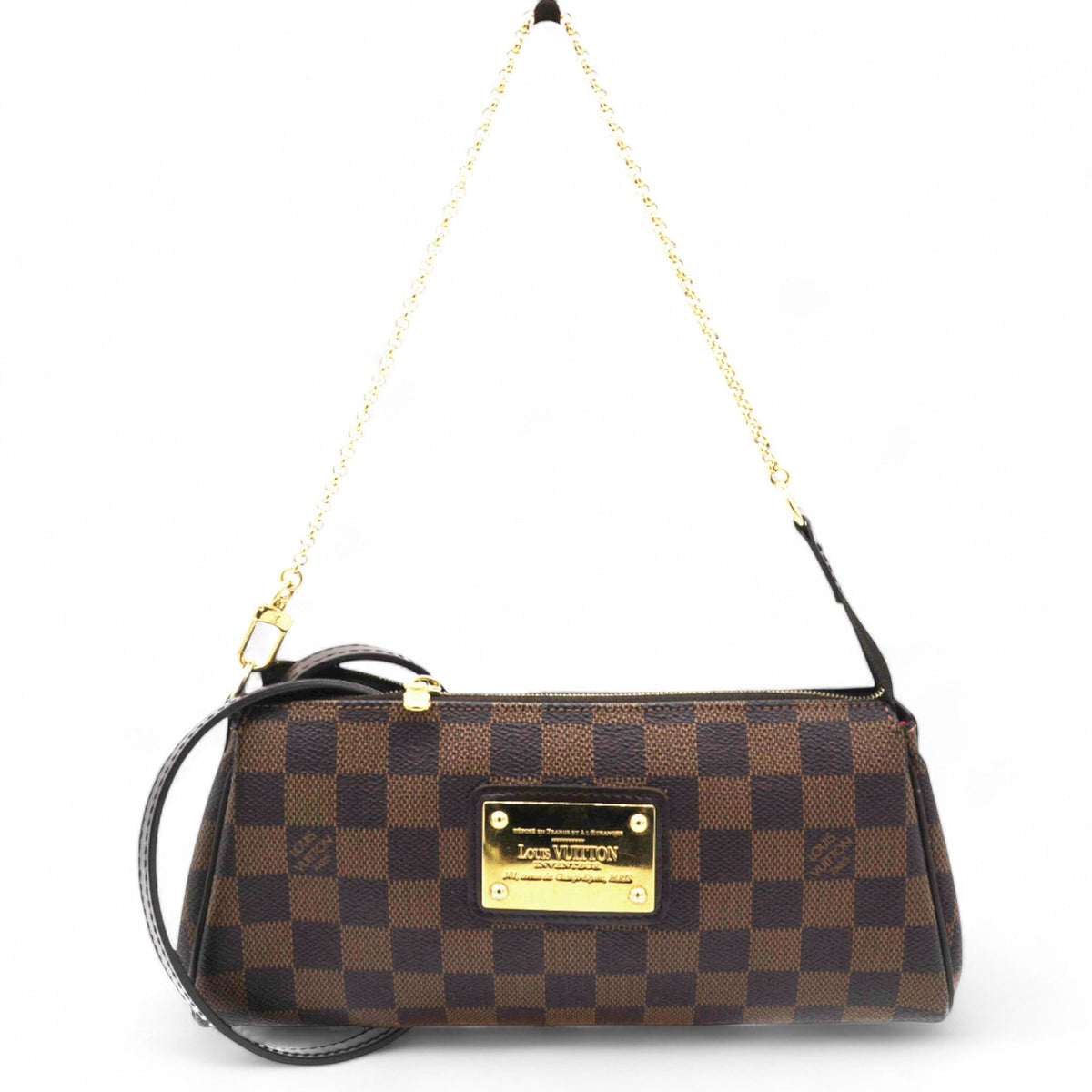Louis-vuitton Damier Ebene Eva Clutch Brown