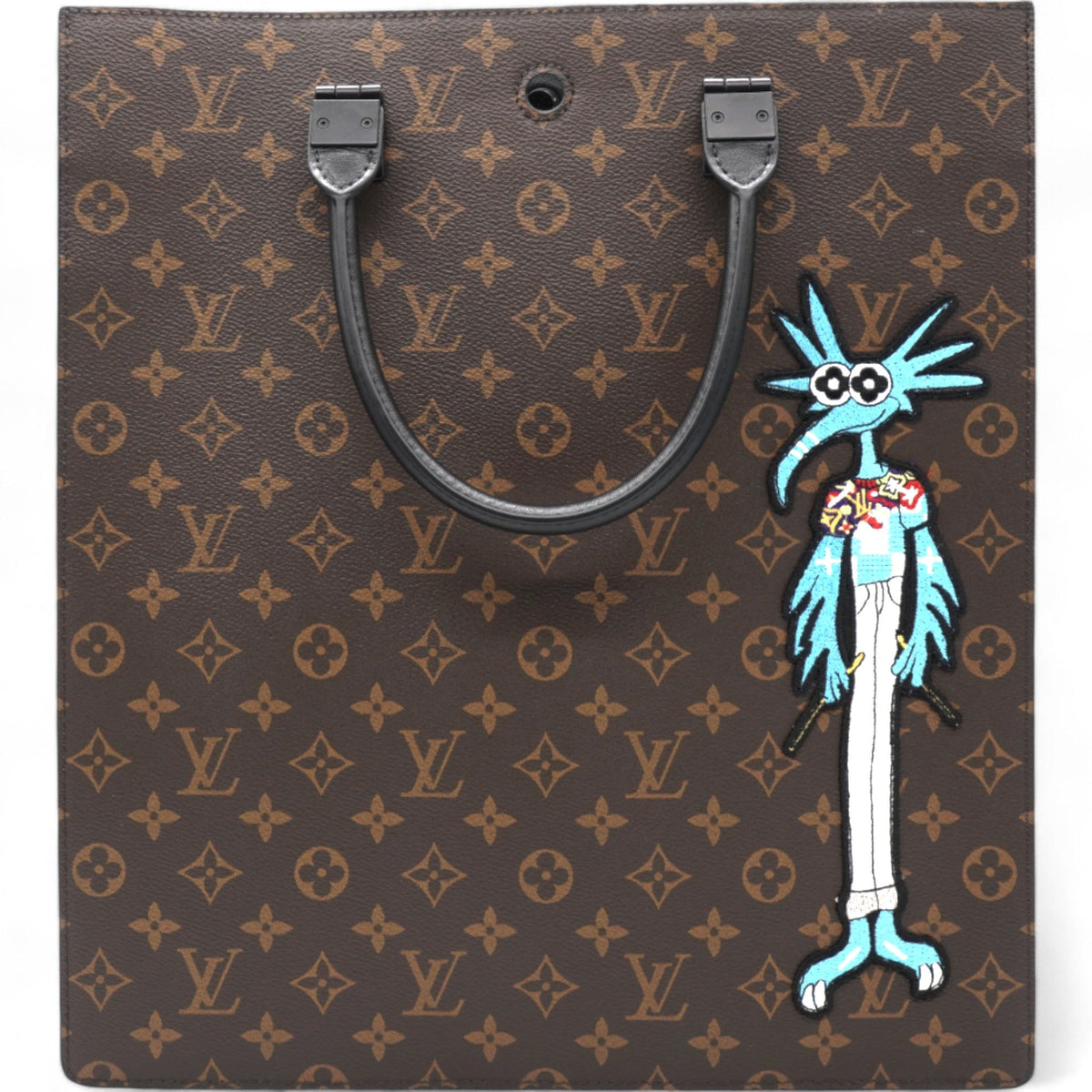 Louis-vuitton Monogram Embroidered Cartoon LV Friends Sac Plat