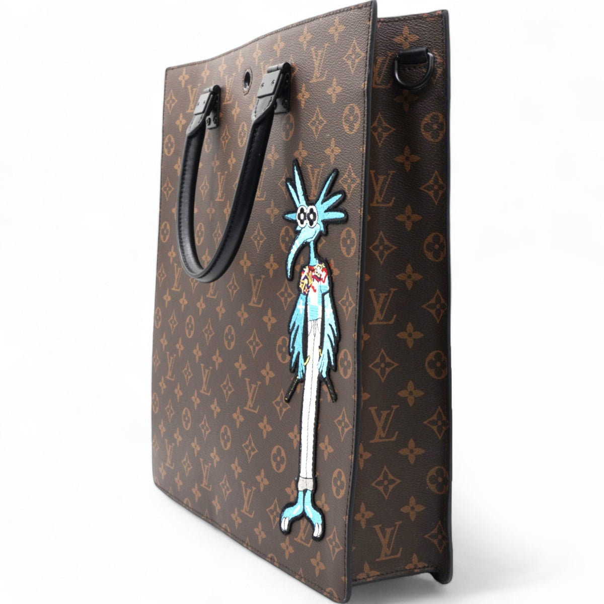 Louis-vuitton Monogram Embroidered Cartoon LV Friends Sac Plat