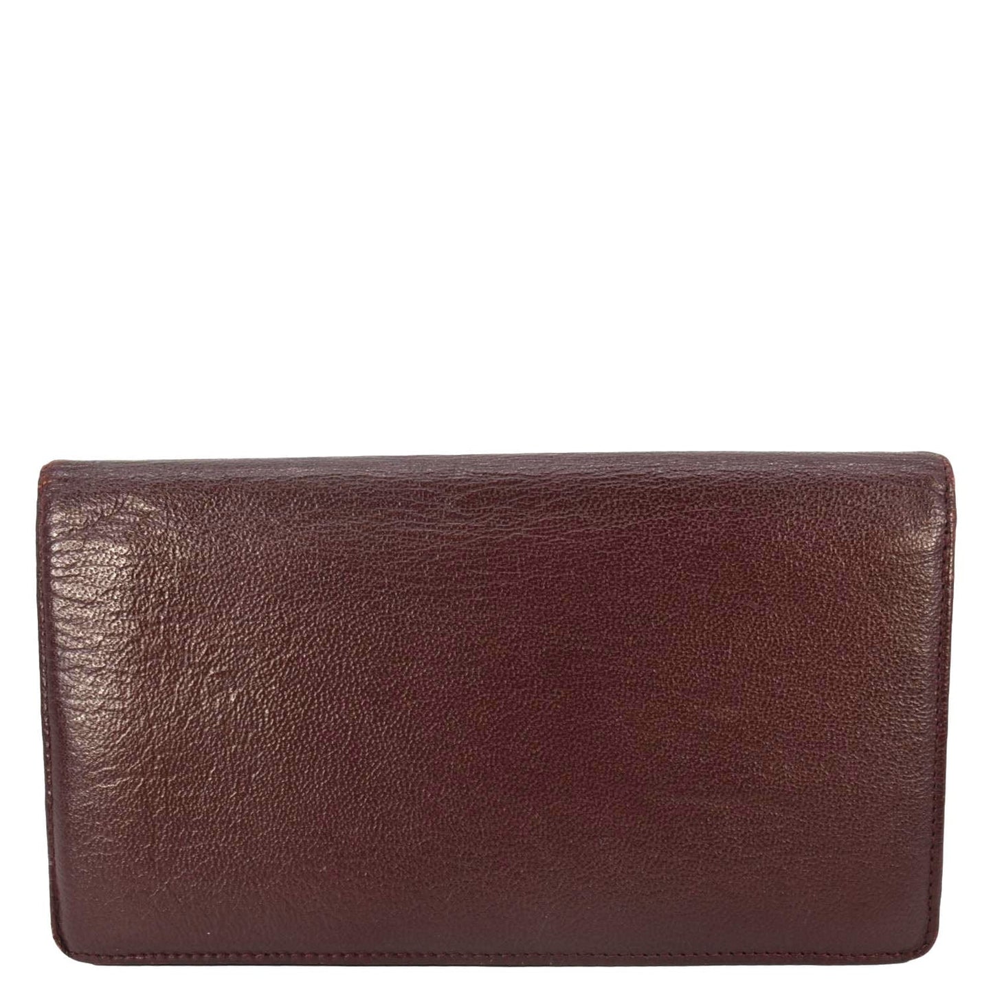 Chanel Vintage L-Yen Leather Wallet Burgundy