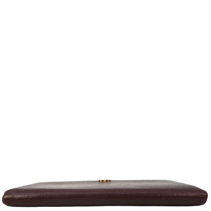 Chanel Vintage L-Yen Leather Wallet Burgundy