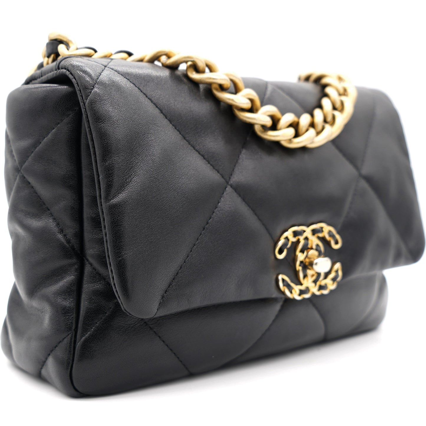 19 Small Flap Black Bag