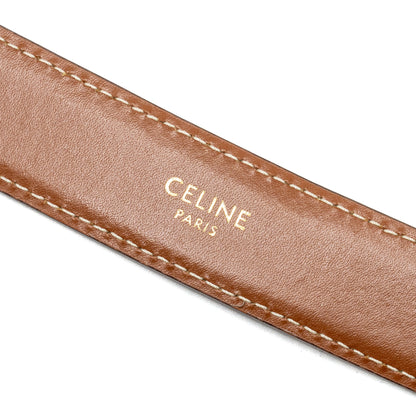 Celine size 80 SMALL TRIOMPHE BELT IN NATURAL CALFSKIN TAN GHW