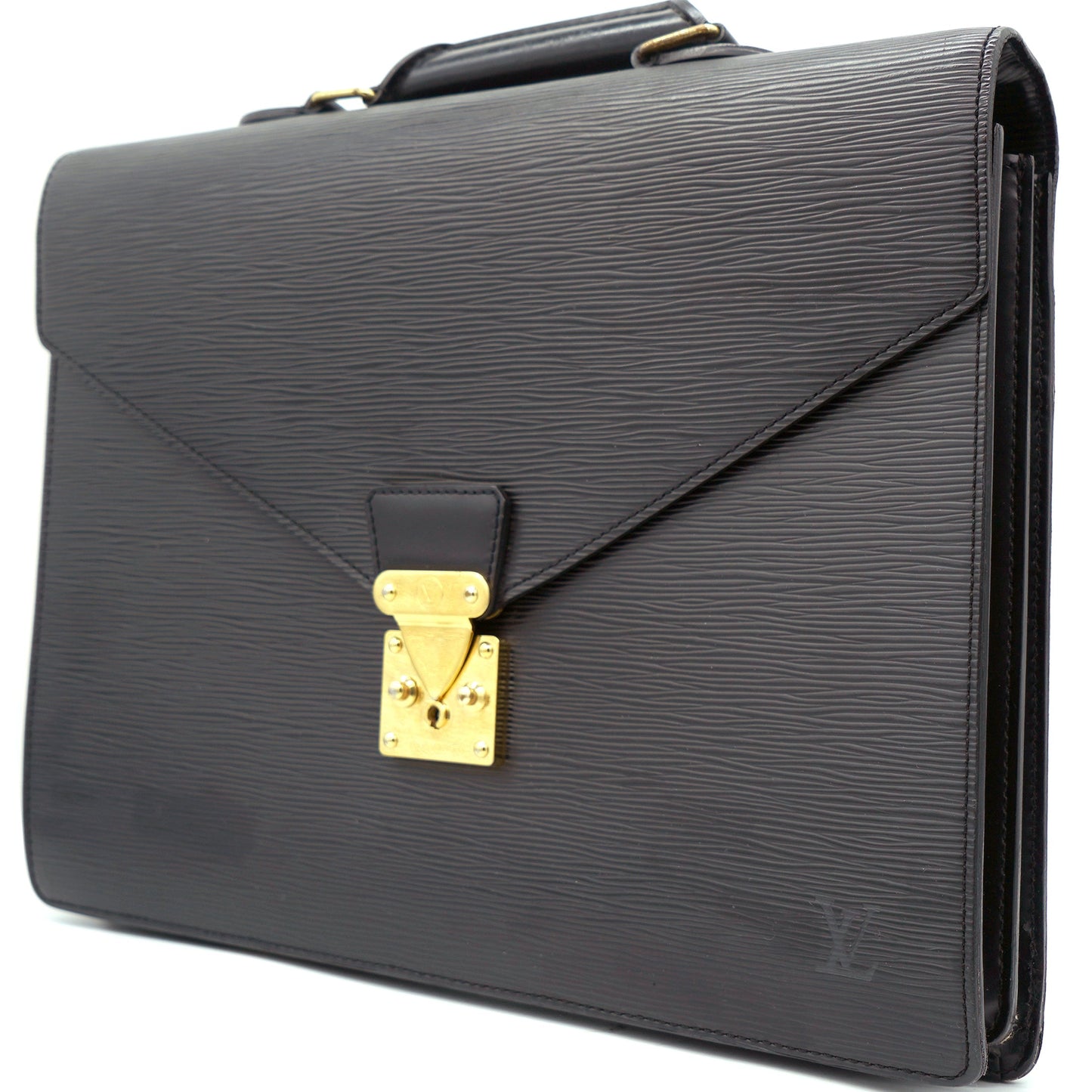 Louis-vuitton Black Epi Leather Ambassador Briefcase