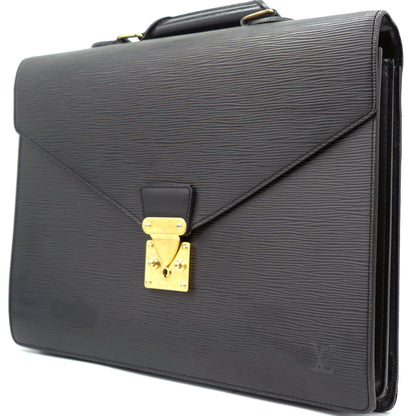 Louis-vuitton Black Epi Leather Ambassador Briefcase