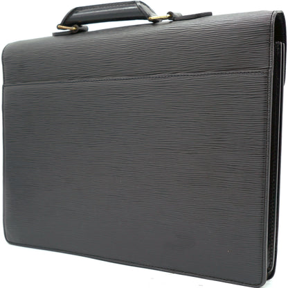 Louis-vuitton Black Epi Leather Ambassador Briefcase