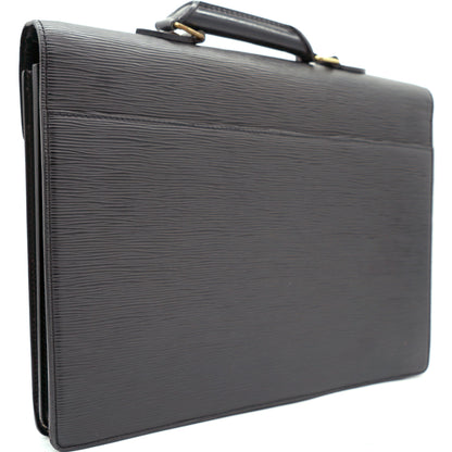Louis-vuitton Black Epi Leather Ambassador Briefcase