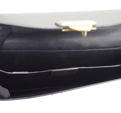 Louis-vuitton Black Epi Leather Ambassador Briefcase