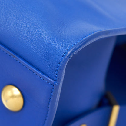 Saint Laurent Cabas Chyc Tote Bag Blue GHW