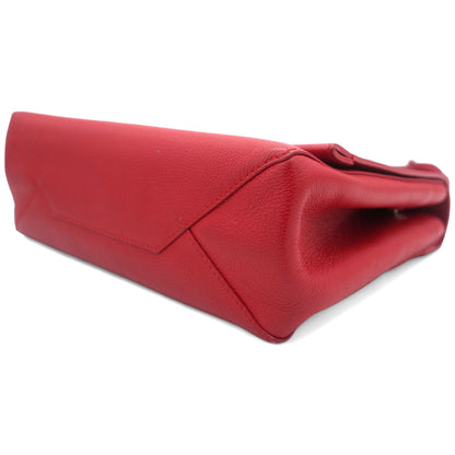 Louis-vuitton Red Leather Lockme II BB Top Handles