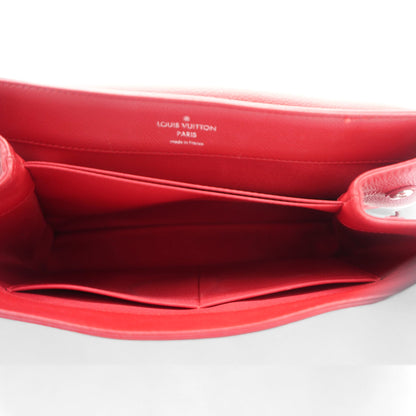 Louis-vuitton Red Leather Lockme II BB Top Handles