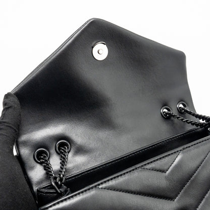 Saint Laurent/YSL Medium Loulou Shoulder Bag Calfskin So Black