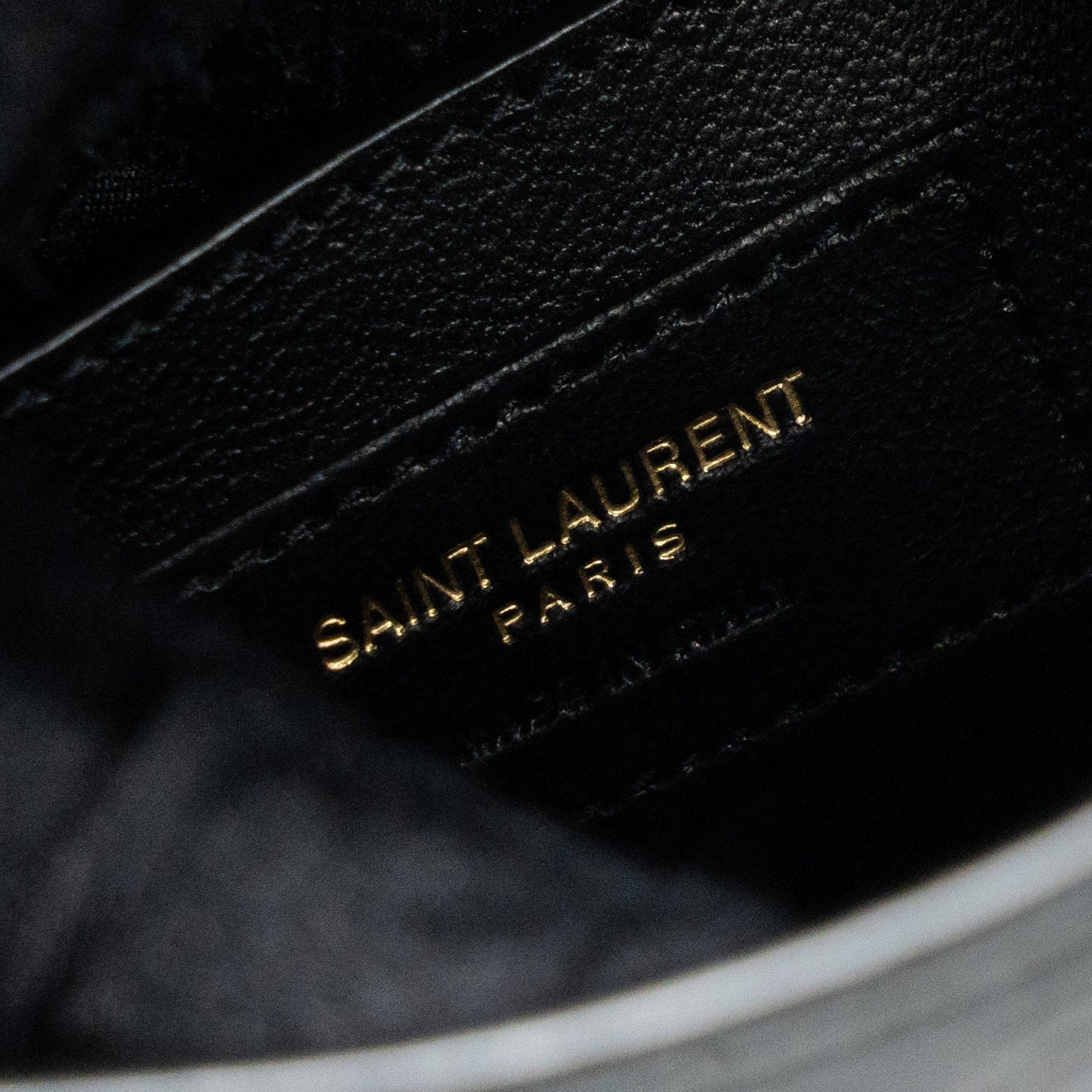 Saint Laurent Manhattan Shoulder Bag Crocodile-Embossed Black GHW