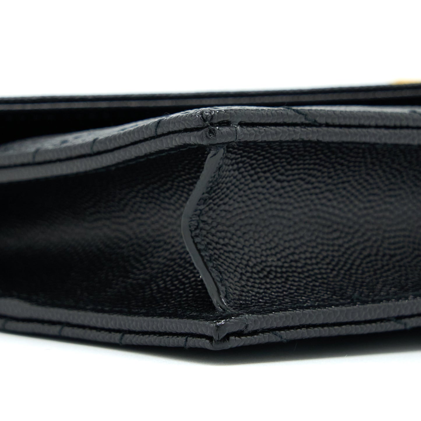 Saint Laurent/YSL Envelop Chain Wallet Black GHW