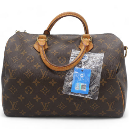 Louis-vuitton Monogram Speedy 30 with Shoulder Strap