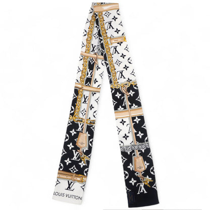 Louis-vuitton Black Logo Monogram Silk Bandeau