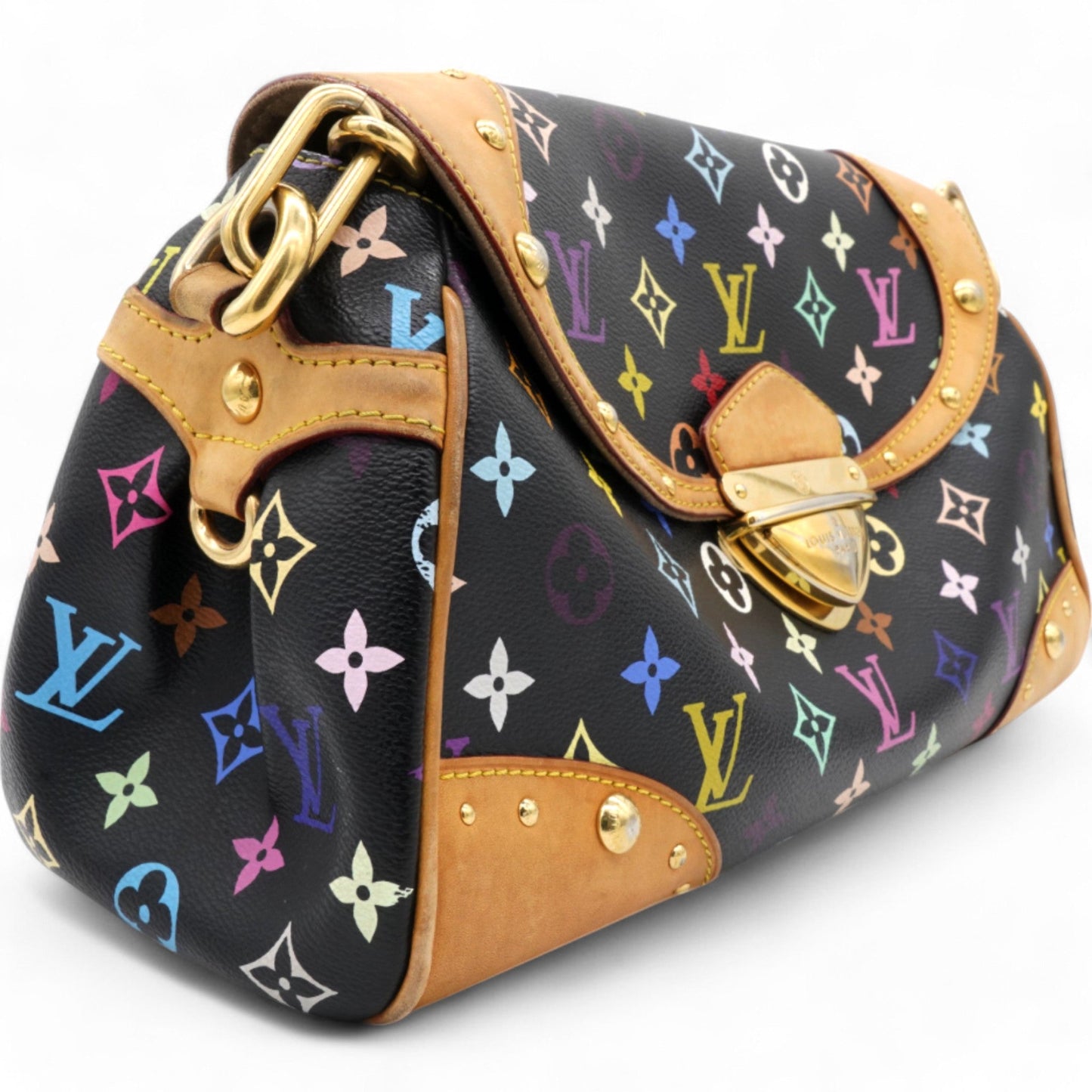 Louis-vuitton Monogram Multicolor Beverly MM Black