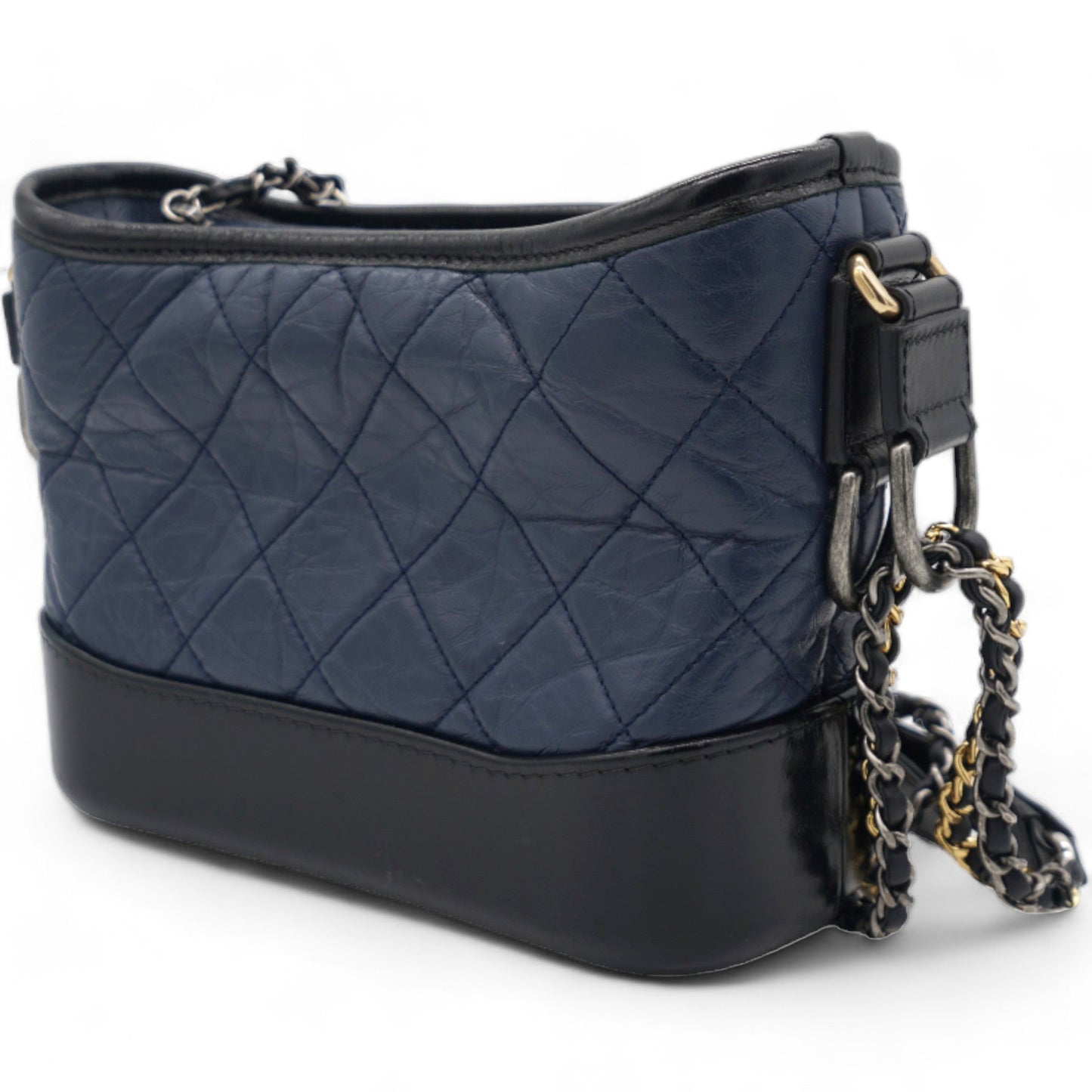 Aged Calfskin Quilted Small Gabrielle Hobo
