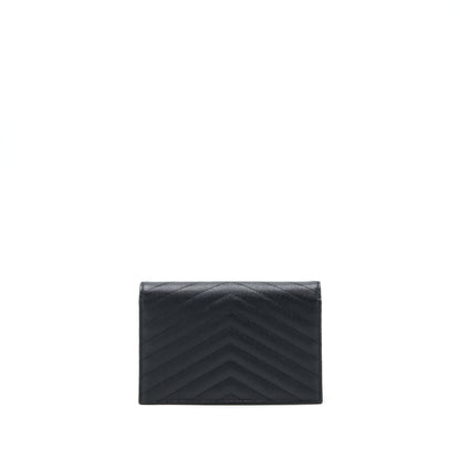 Saint Laurent/YSL Envelop Chain Wallet Caviar Black GHW
