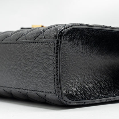 Saint Laurent Large Envelope Bag Calfskin Black GHW