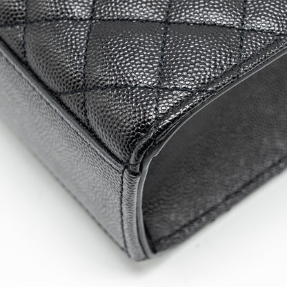 Saint Laurent Large Envelope Bag Calfskin Black GHW