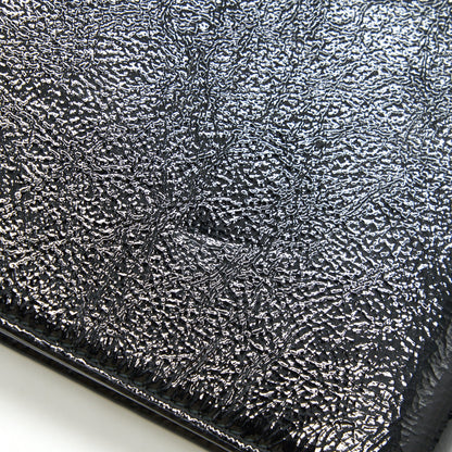 YSL PATENT LEATHER CLUTCH BLACK