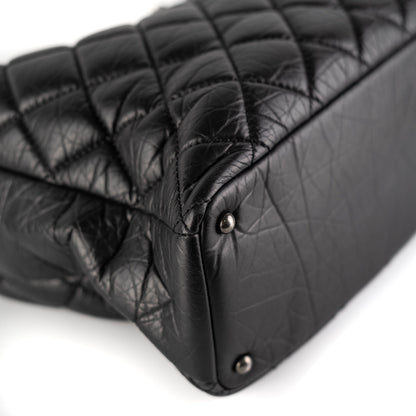 Chanel Quilted Portobello Top Handle Tote Black
