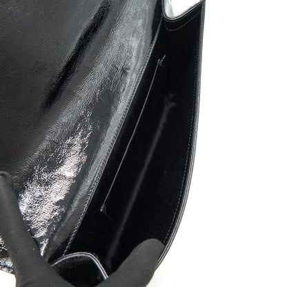 YSL PATENT LEATHER CLUTCH BLACK