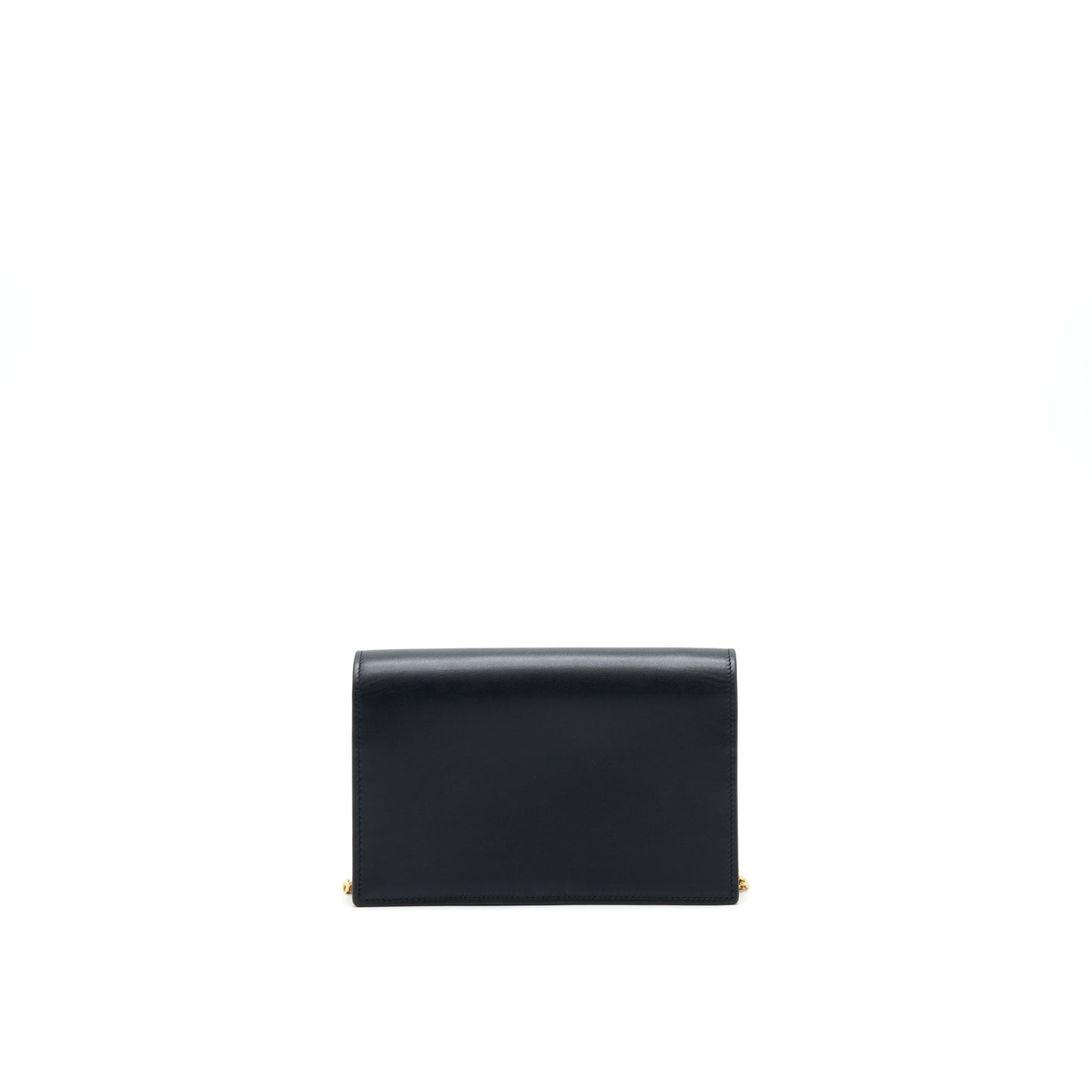 Saint Lauren  Kate wallet on chain with Tassel black GHW